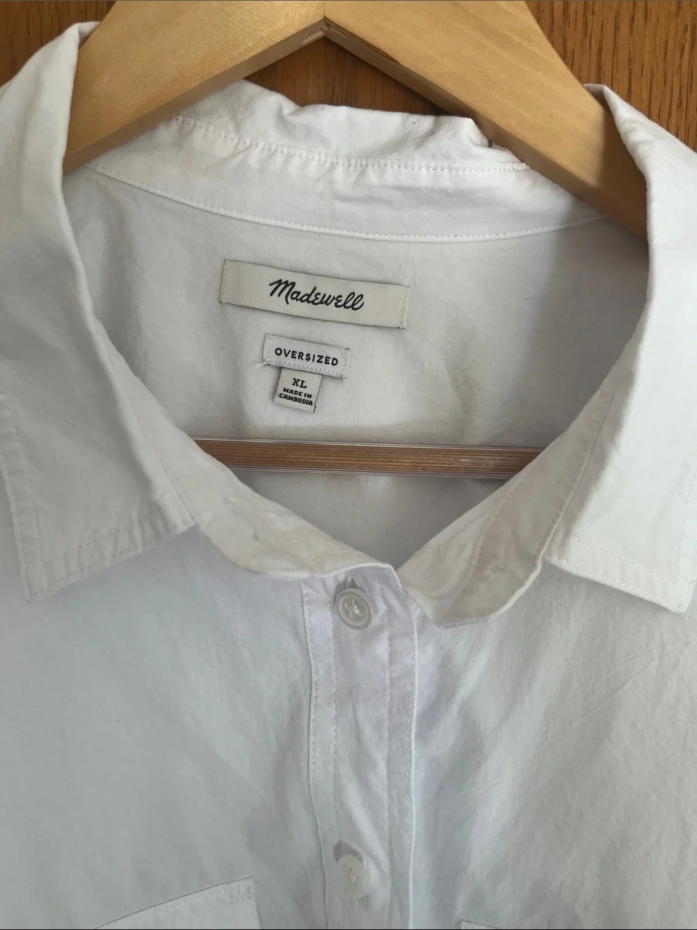 Madewell Oversized Button-Up Dress Shirt Size XL - Picture 2 of 7